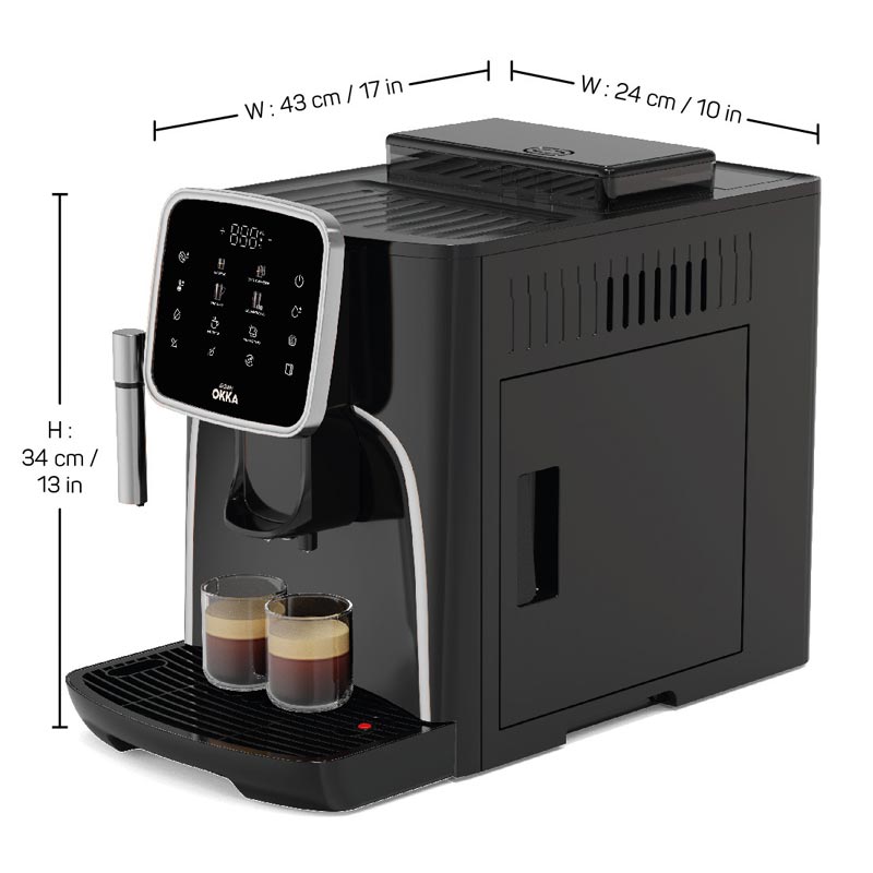 Arzum Okka Espresso Pro Tam Otomatik Espresso Kahve Makinesi, Siyah Krom — Arzum — Görsel 4