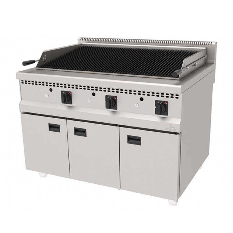 Atalay AAIG-1290 900 Seri Dolaplı Su Çekmeceli Döküm Amerikan Izgara, 120x90 cm, LPG'li — Atalay