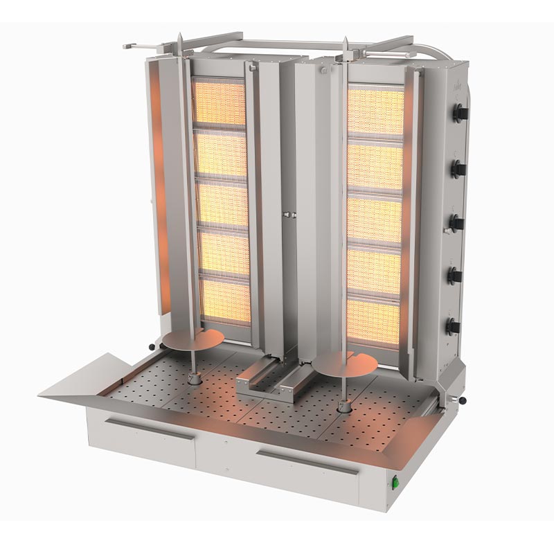 Atalay ADG-5-5A Alttan Motorlu Hareketli Döner Makinesi, 5+5 Radyanlı, Doğalgazlı — Atalay