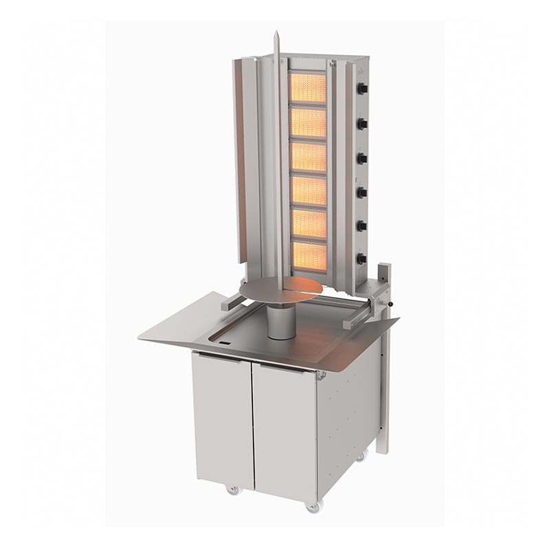 Atalay ADG-6DS Duvara Monteli Hareketli Alt Arabalı Döner Sabit Makinesi, 6 Radyanlı, LPG'li — Atalay