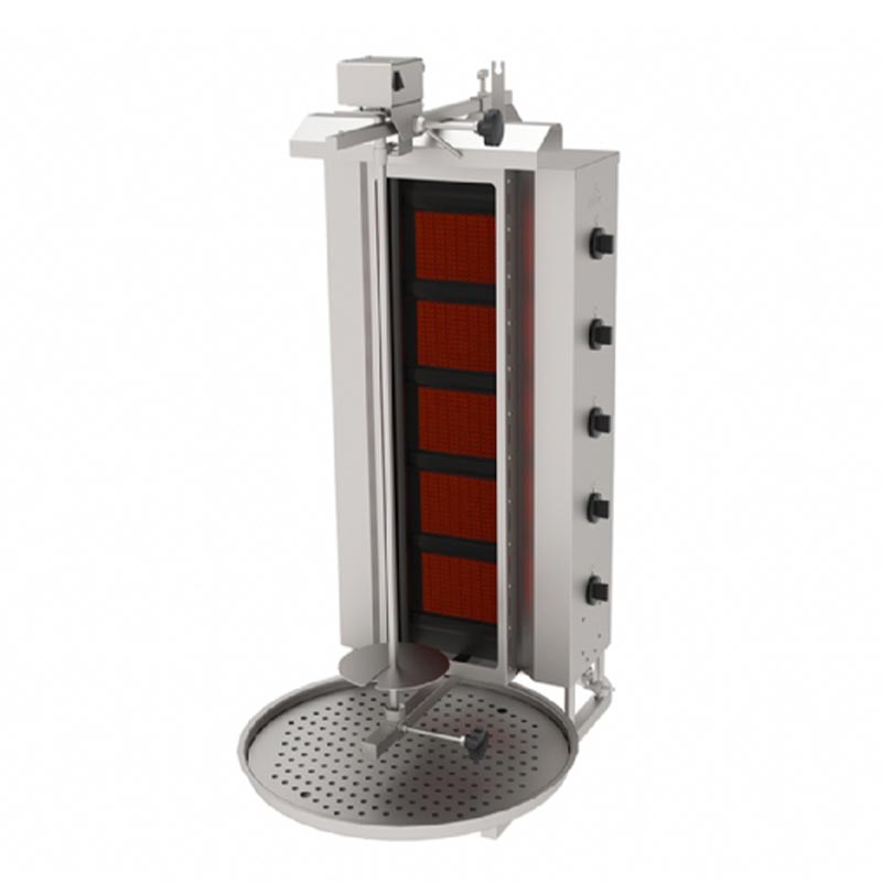 Atalay ADGC-5U Üstten Motorlu Camlı Döner Makinesi, 5 Radyanlı, Doğalgazlı — Atalay