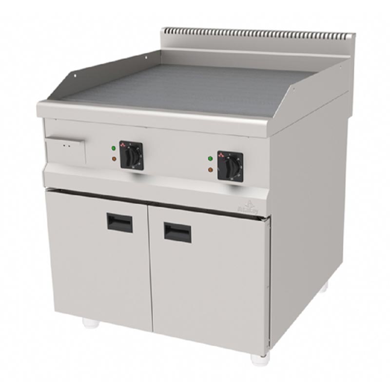 Atalay AEI-890NDCR 900 Seri Nervürlü + Düz Pleyt Izgara, 80x90 cm, Krom Yüzeyli, Elektrikli — Atalay