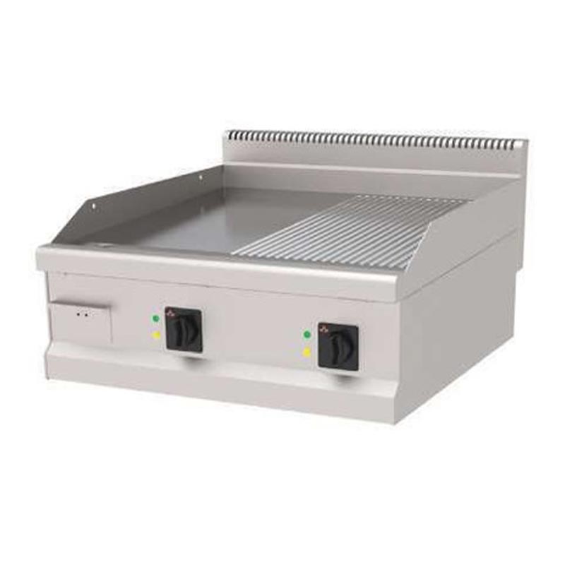 Atalay AEI-890NDSCR 900 Seri Setüstü Nervürlü + Düz Pleyt Izgara, 80x90 cm, Krom Yüzeyli, Elektrikli — Atalay