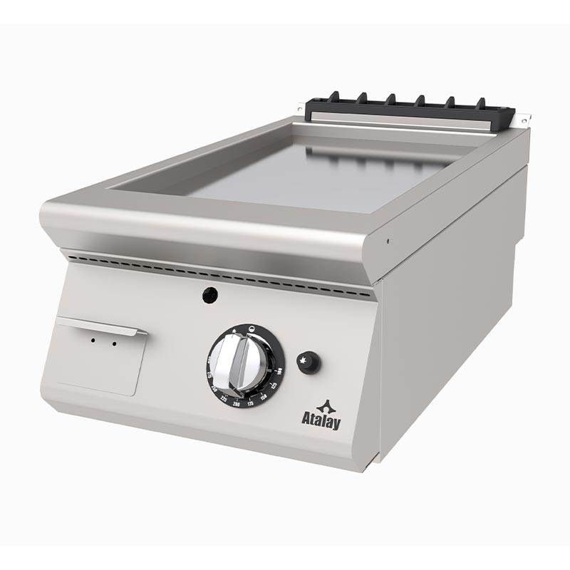 Atalay AGI-473-CR 730 Seri Set Üstü Düz Pleyt Izgara, 40x73x30 cm, Krom, LPG'li — Atalay