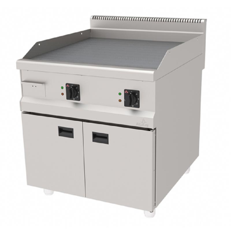 Atalay AGI-890NCR 900 Seri Nervürlü Pleyt Izgara, 80x90 cm, Krom Yüzeyli, Doğalgazlı — Atalay