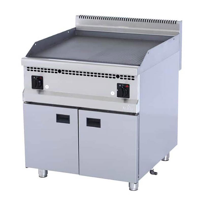 Atalay AGI-890NDCR 900 Seri Nervürlü + Düz Pleyt Izgara, 80x90 cm, Krom Yüzeyli, Doğalgazlı — Atalay