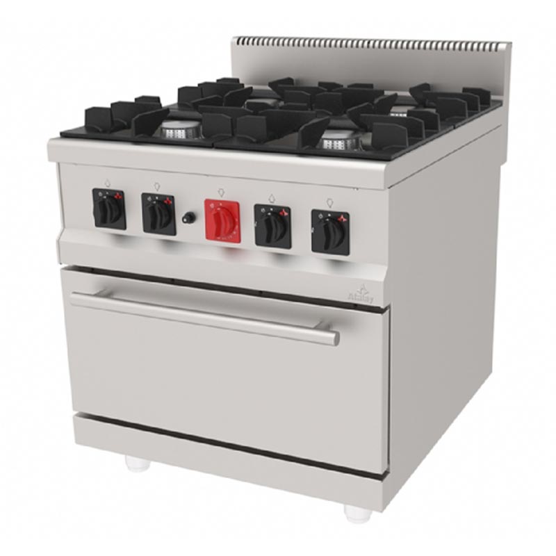 Atalay AGK-890 900 Seri 4 Gözlü Kuzine, Doğalgazlı, LPG'li — Atalay