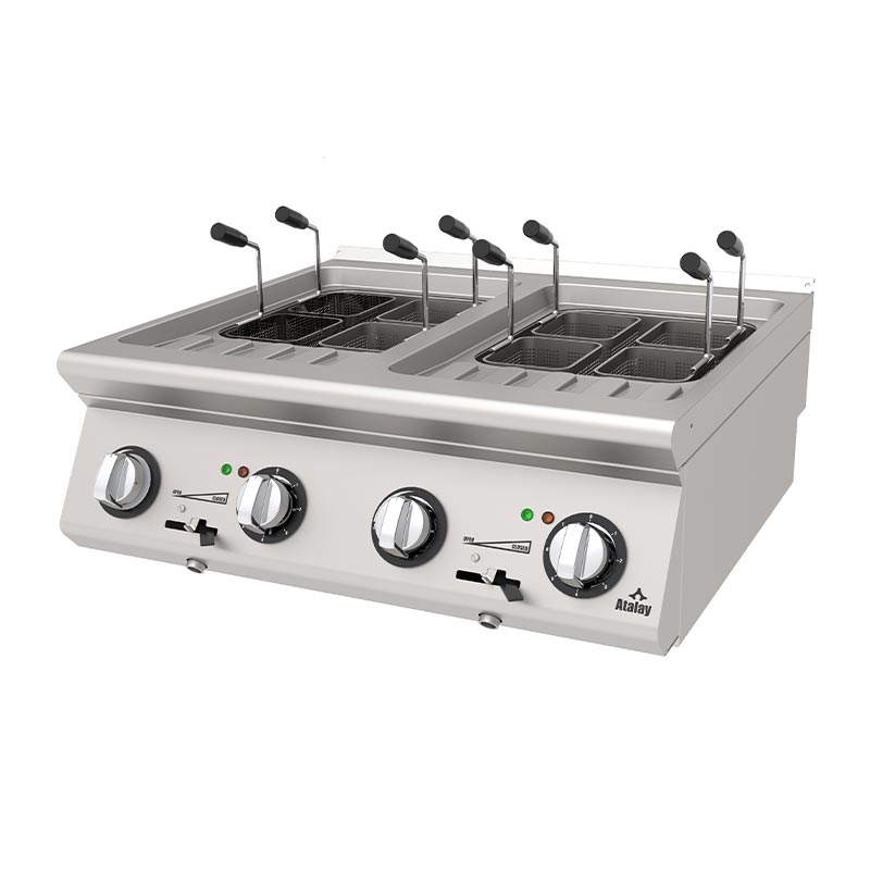 Atalay AMP-873 730 Seri Makarna Haşlama Makinesi, 4+4 Sepetli, Elektrikli — Atalay