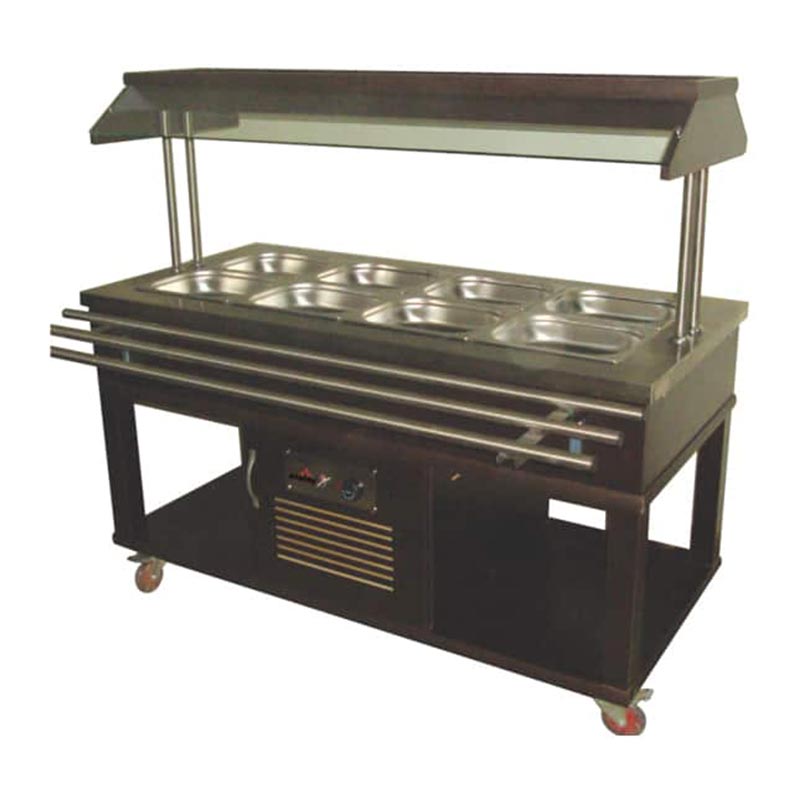 Atalay ASBM-04 Orta Tip Benmari, GN 1/1x4 Kapasiteli, Elektrikli, Ahşap Kaplamalı — Atalay