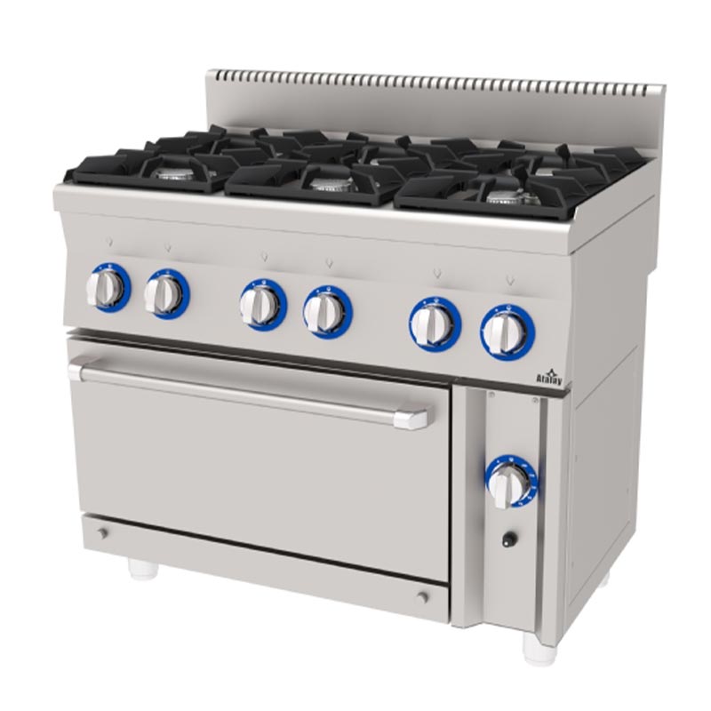 Atalay EAGK-1060 600 Seri 6 Ocaklı Kuzine, 100x60x85 cm, LPG'li — Atalay