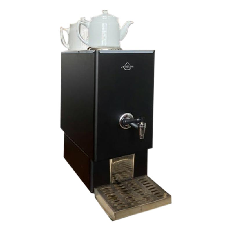 Ateşe Ayder Dijital Çay Kazanı, 2 Demlikli, 18 L, Statik Boyalı Siyah — Ateşe