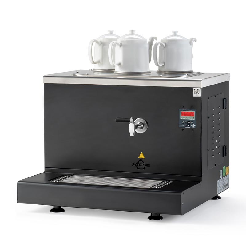 Ateşe Cappadocia Smart 3 Demlikli Çay Kazanı, 30 L, Elektrikli, Statik Boyalı — Ateşe