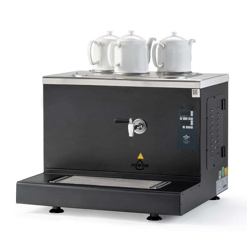 Ateşe Cappadocia Smart Plus 3 Demlikli Çay Kazanı, 30 L, Gaz+Elektrikli, Statik Boyalı — Ateşe