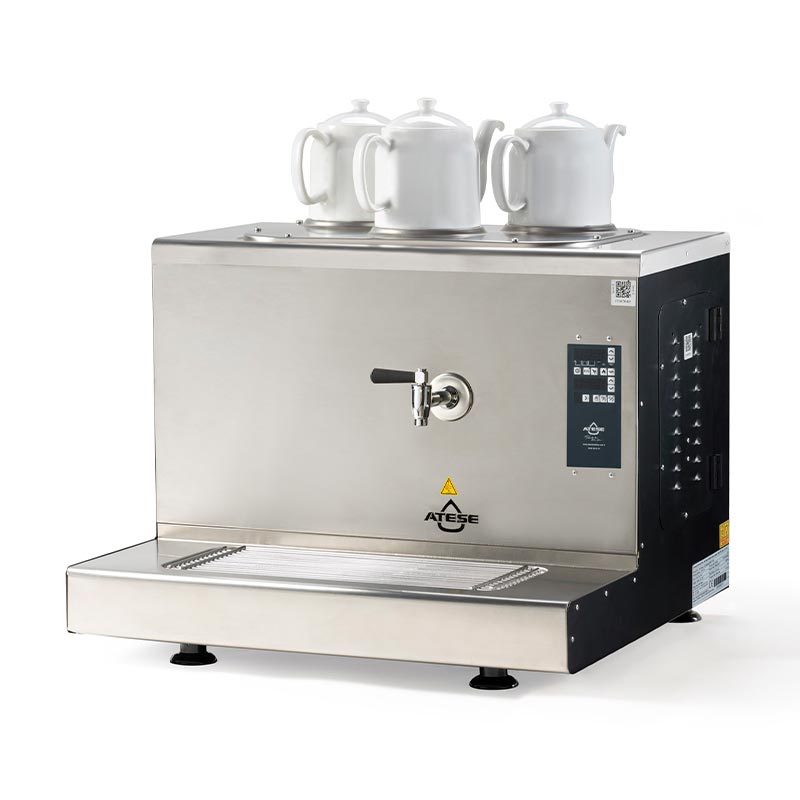 Ateşe Cappadocia Smart Plus 3 Demlikli Çay Kazanı, 30 L, Gaz+Elektrikli, Inox — Ateşe