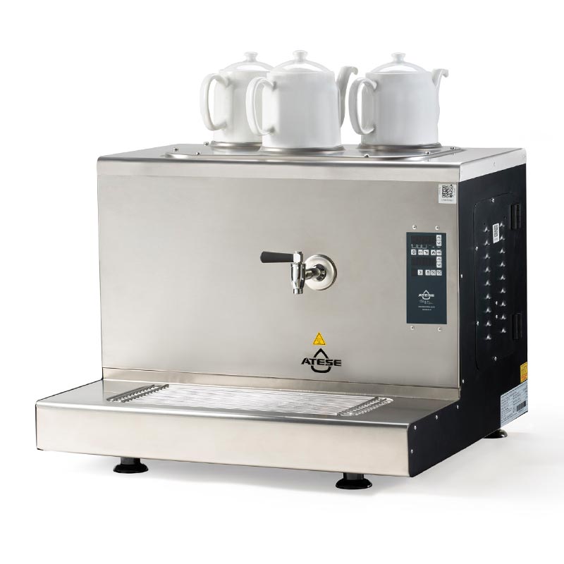 Ateşe Cappadocia Smart Plus 3 Demlikli Çay Kazanı, 30 L, Elektrikli, Inox — Ateşe