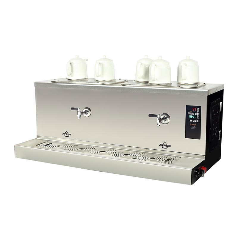 Ateşe Cappadocia Smart Plus 5 Demlikli Çay Kazanı, 30+30 L, Elektrikli, Statik Boya — Ateşe