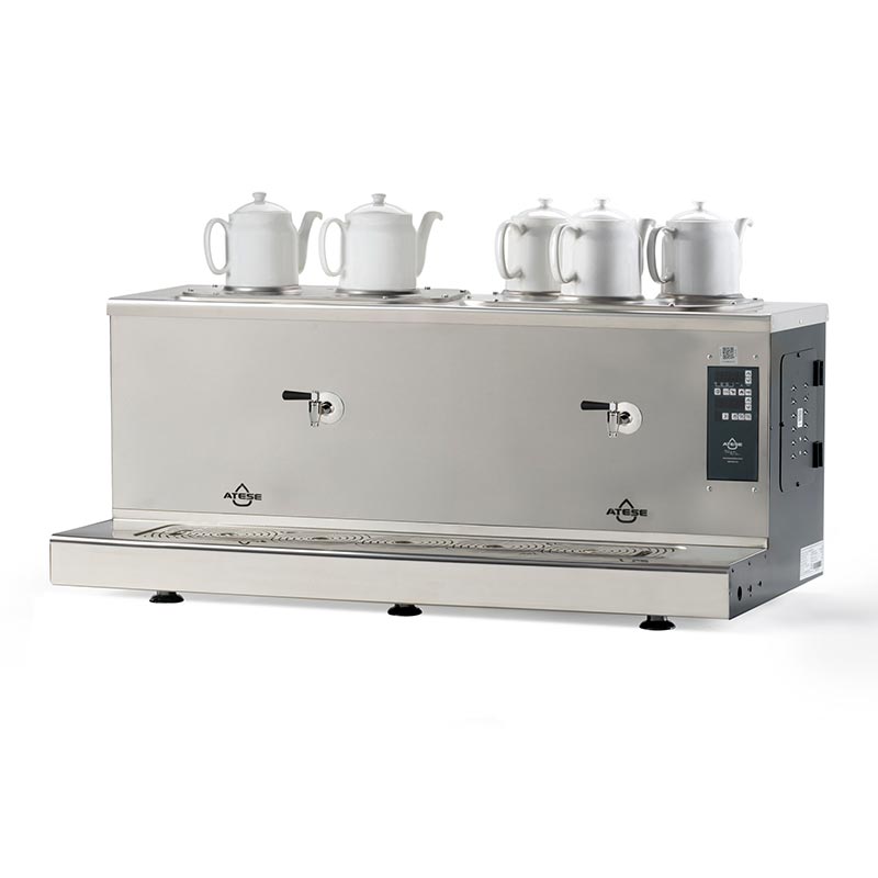 Ateşe Cappadocia Smart Plus 5 Demlikli Çay Kazanı, 30+30 L, Elektrikli, Inox — Ateşe