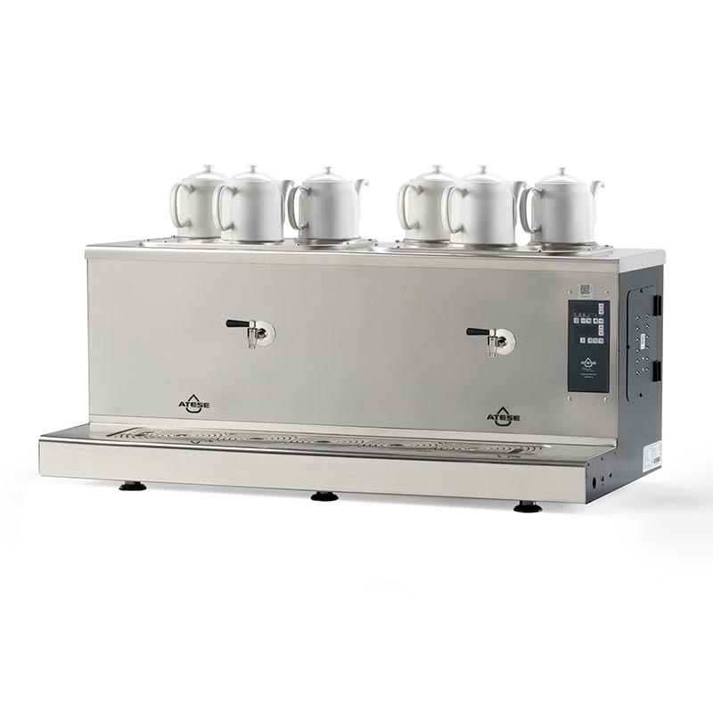 Ateşe Cappadocia Smart Plus 6 Demlikli Çay Kazanı, 30+30 L, Elektrikli, Inox — Ateşe