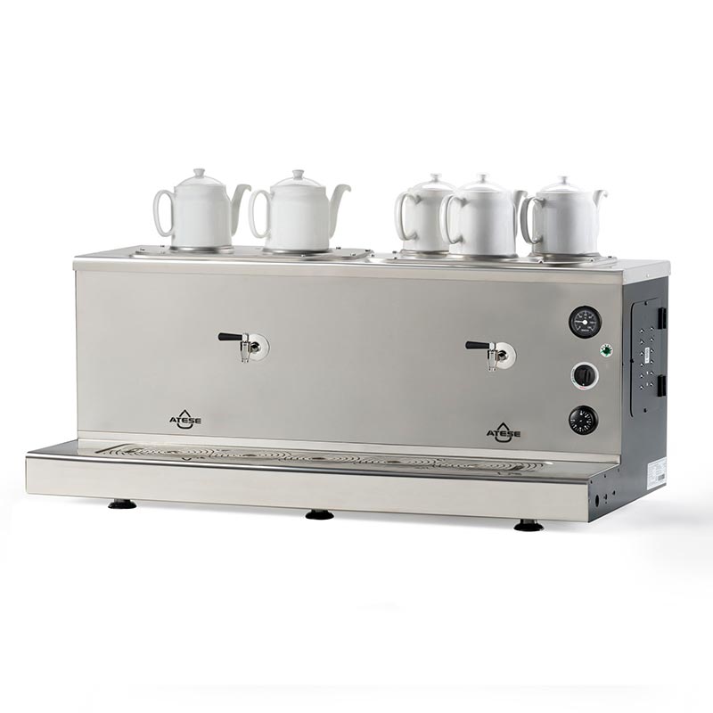Ateşe Sümela Analog 5 Demlikli Çay Kazanı, Gaz+Elektrikli, Statik Boyalı — Ateşe — Görsel 2
