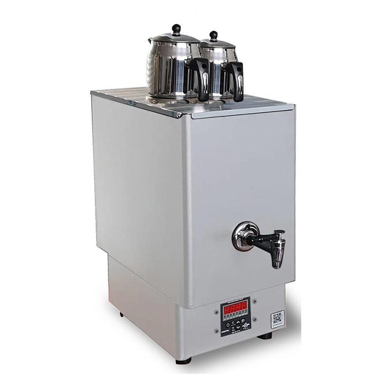 Ateşe Zeugma Smart Çay Makinesi, 2 Demlikli, 12 L, Elektrikli, Inox — Ateşe