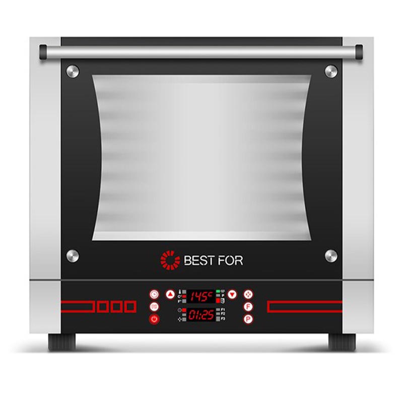 BestFor Bistrot Konveksiyonlu Patiseri Fırın, 46x33 cm 4 Tepsi Kapasiteli, Önden Açılır, Elektrikli — BestFor
