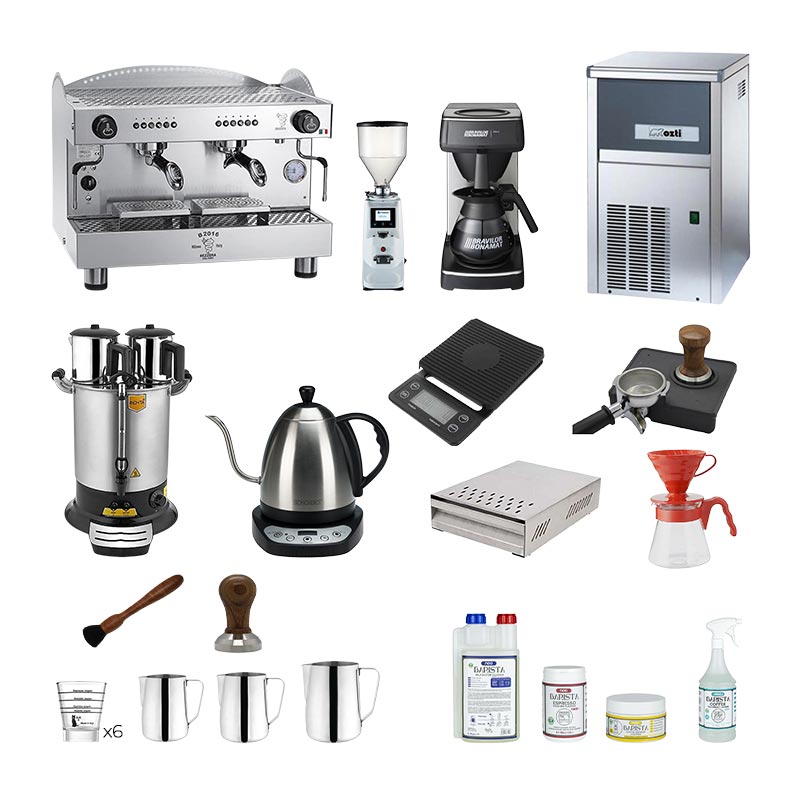 Bezzera B2016DE Tall Cup 2 Gruplu Espresso Makinesi 25 Parça Kafe Seti