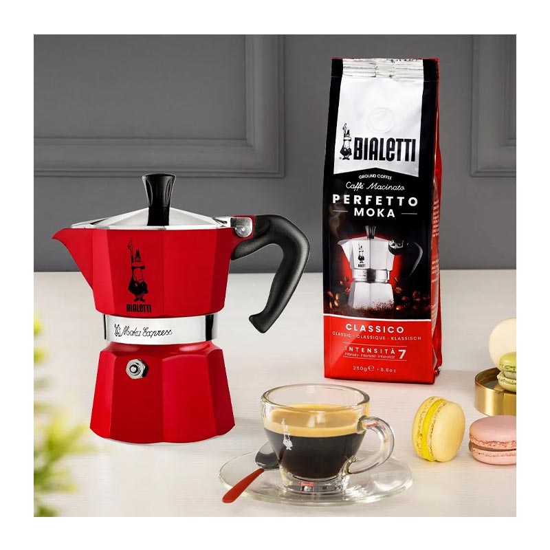 Bialetti Express Moka Pot, 6 Cup, Kırmızı — Bialetti — Görsel 6