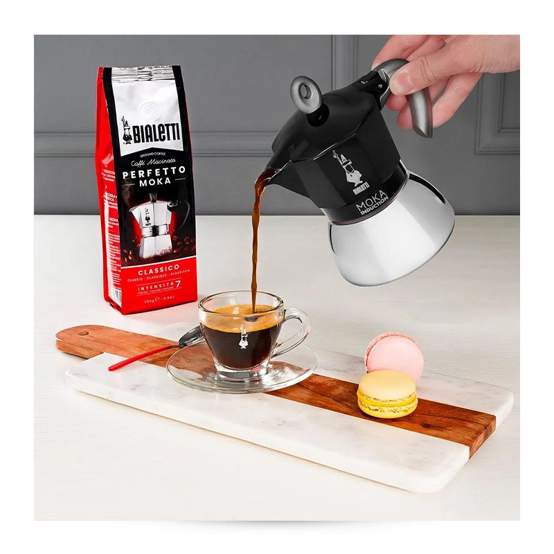 Bialetti İndüksiyon Moka Pot, 2 Cup, Siyah — Bialetti — Görsel 2
