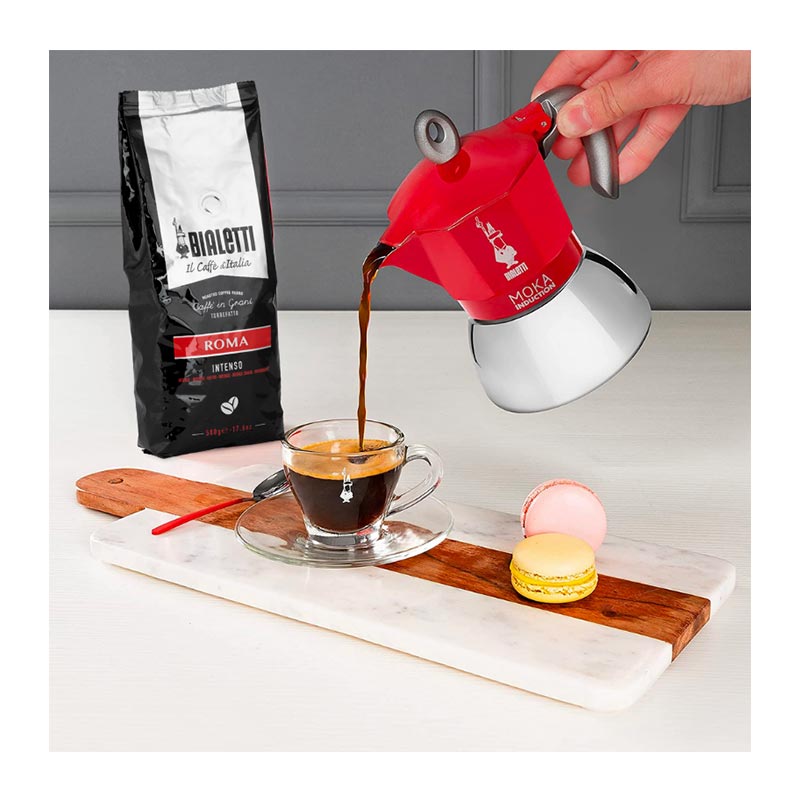 Bialetti İndüksiyon Moka Pot, 4 Cup, Kırmızı — Bialetti — Görsel 2