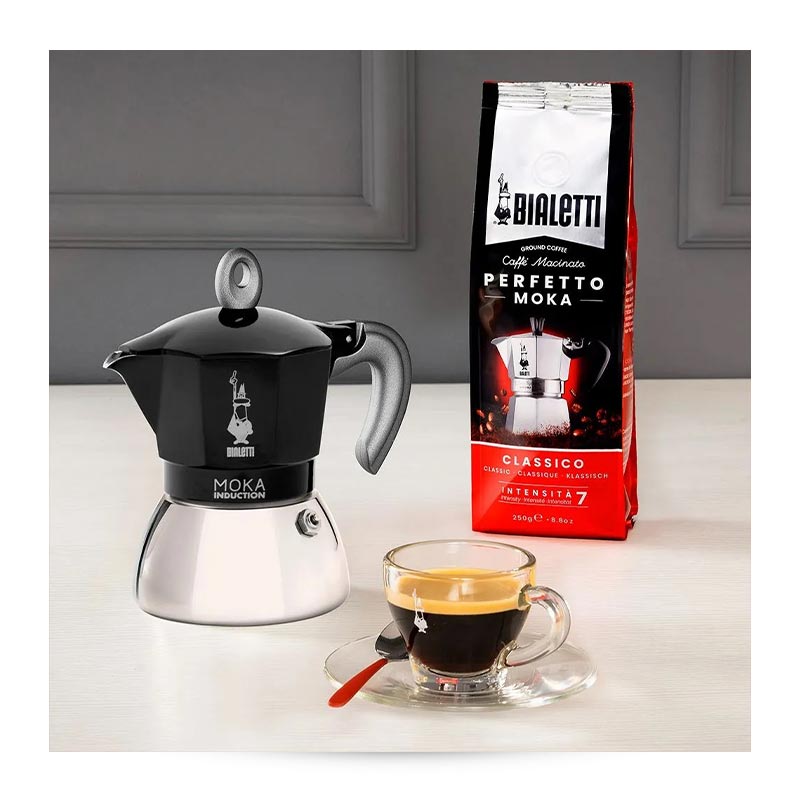 Bialetti İndüksiyon Moka Pot, 4 Cup, Siyah — Bialetti — Görsel 3