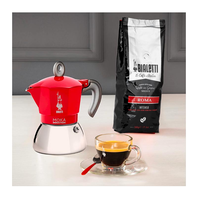 Bialetti İndüksiyon Moka Pot, 4 Cup, Kırmızı — Bialetti — Görsel 4
