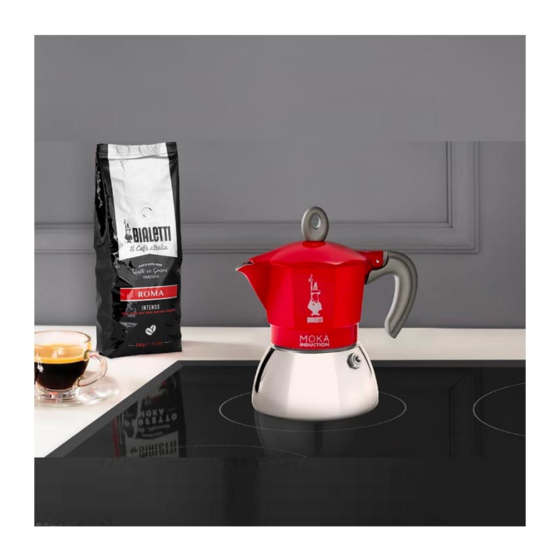 Bialetti İndüksiyon Moka Pot, 6 Cup, Kırmızı — Bialetti — Görsel 3