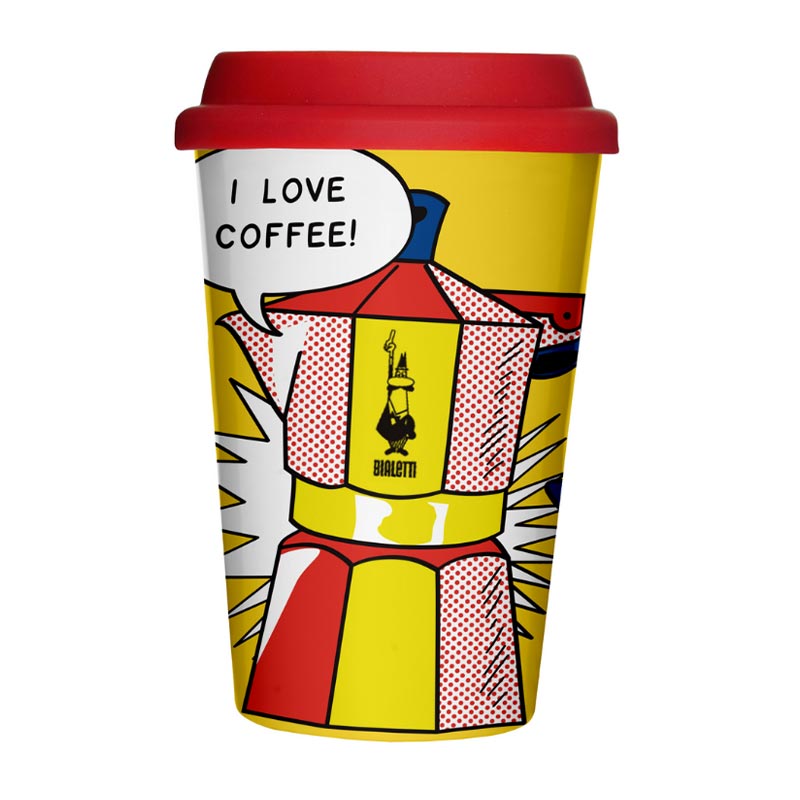 Bialetti Liechtenstein Take Away Kapaklı Porselen Mug — Bialetti