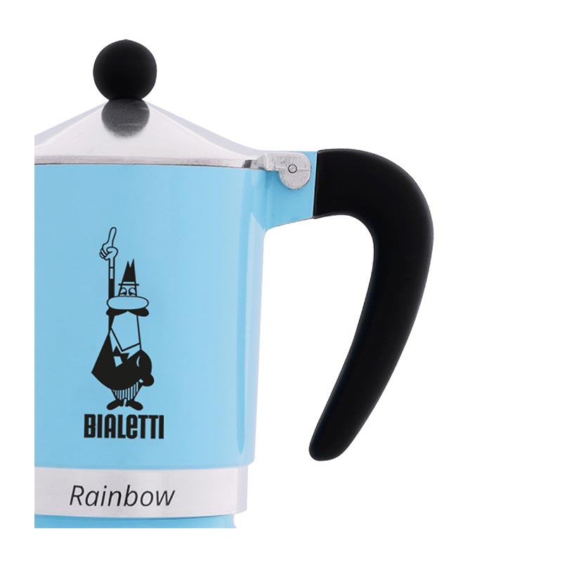 Bialetti Rainbow Moka Pot, 3 Cup, Mavi — Bialetti — Görsel 3