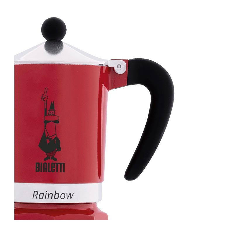 Bialetti Rainbow Moka Pot, 6 Cup, Kırmızı — Bialetti — Görsel 3