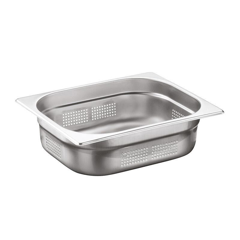 Bilge Inox GN 1/2-65 mm Paslanmaz Çelik Delikli Gastronorm Küvet — Bilge Inox