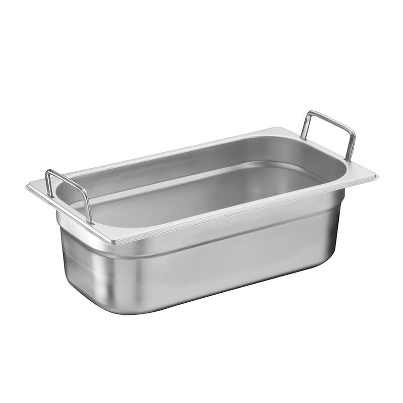 Bilge Inox GN 1/3-100 mm Paslanmaz Çelik Saplı Gastronorm Küvet — Bilge Inox