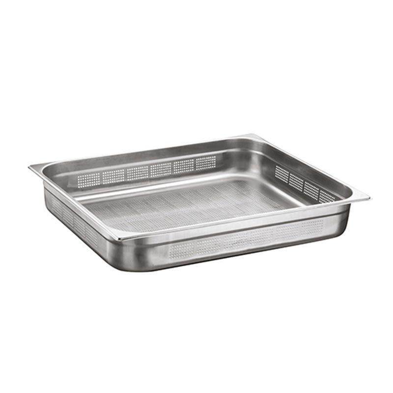 Bilge Inox GN 2/1-65 mm Paslanmaz Çelik Delikli Gastronorm Küvet — Bilge Inox