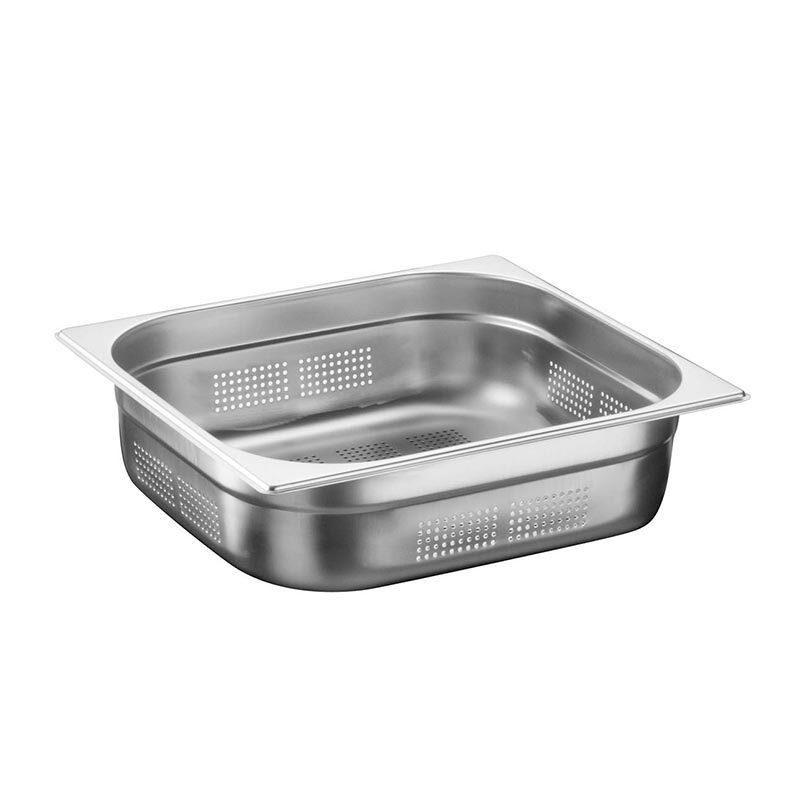 Bilge Inox GN 2/3-40 mm Paslanmaz Çelik Delikli Gastronorm Küvet — Bilge Inox