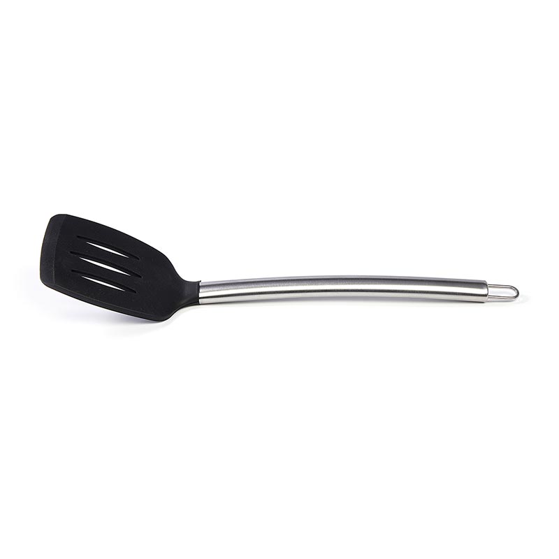 Biradlı BRD-0426 Çelik Saplı Silikon Spatula, 35 cm, Siyah — Biradlı