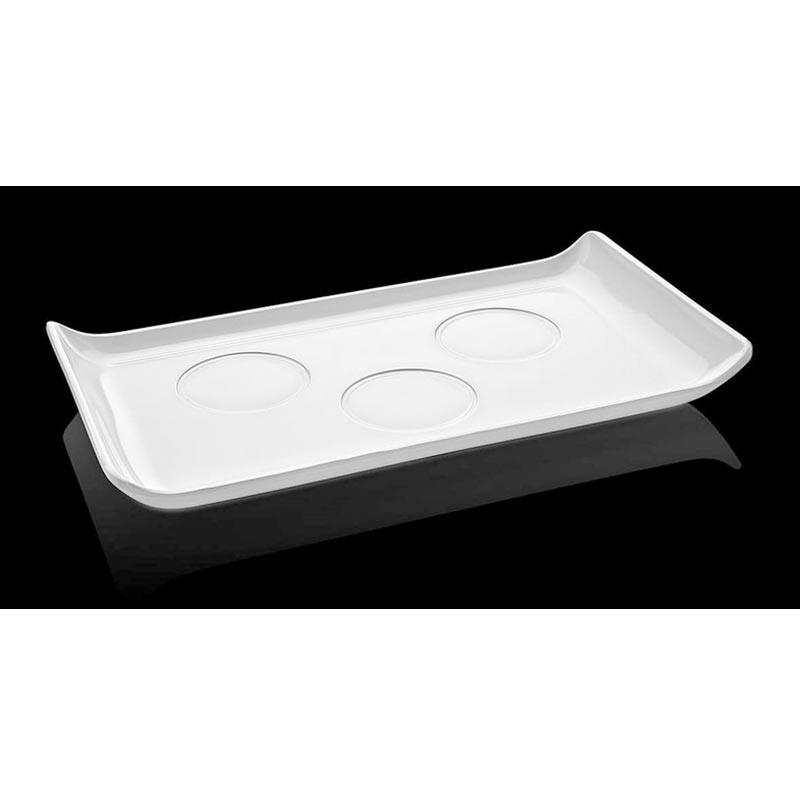 Biradlı BRD-153 Dikdörtgen Melamin Kahve Sunum Tepsisi, 26x14.5 cm — Biradlı