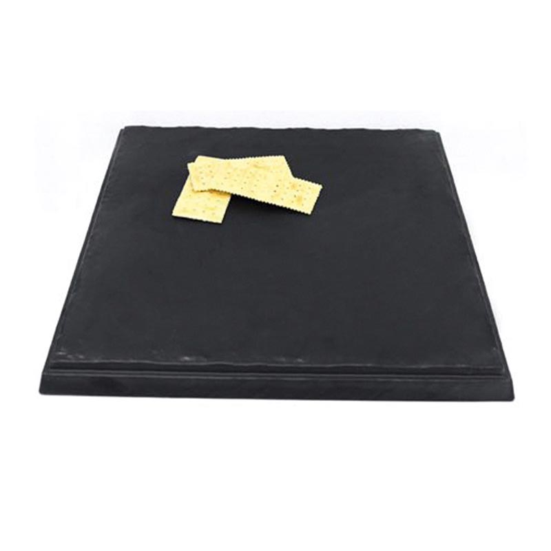 Biradlı BRD-16926 Tarako Kare Sunum Tepsisi, 37x37x2.8 cm, Siyah — Biradlı