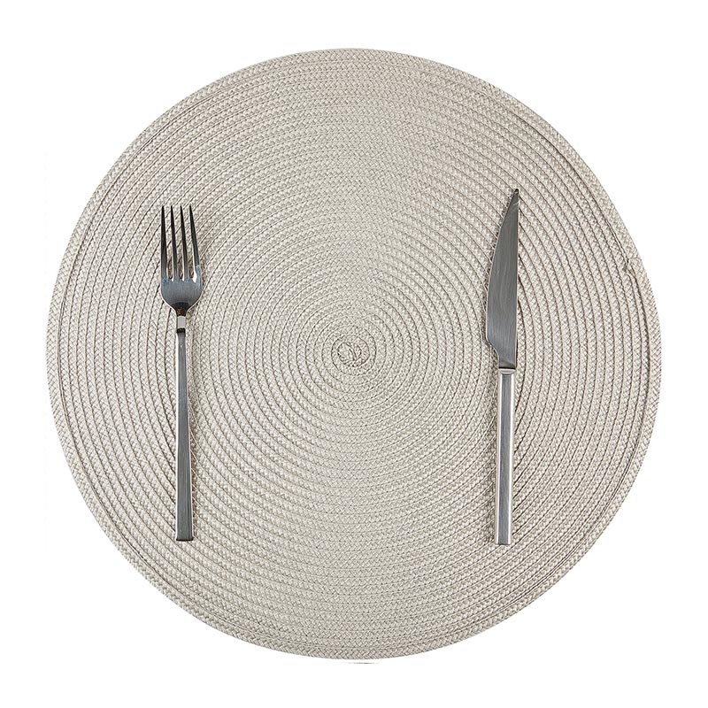 Biradlı BRD-1841 Yuvarlak PVC Amerikan Servis, 38 cm, Gri — Biradlı