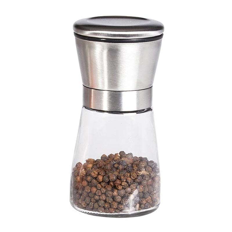 Biradlı BRD-235 Cam Tuz Karabiber Değirmeni, Çelik Başlık, 13 cm — Biradlı — Görsel 2