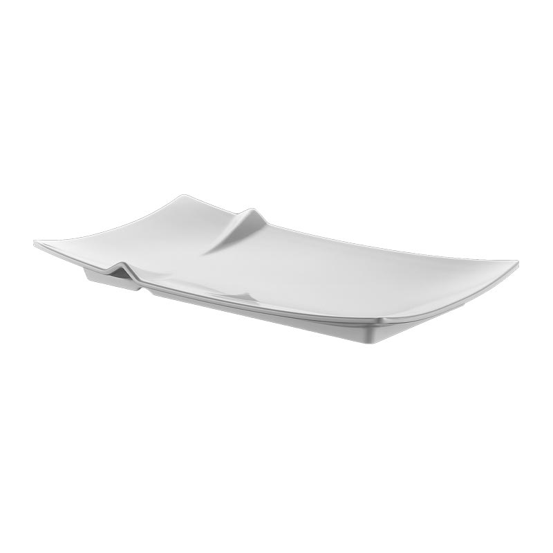 Biradlı BRD-411740 Dikdörtgen Melamin Sunum Tabağı, 35x20x3.5 cm — Biradlı