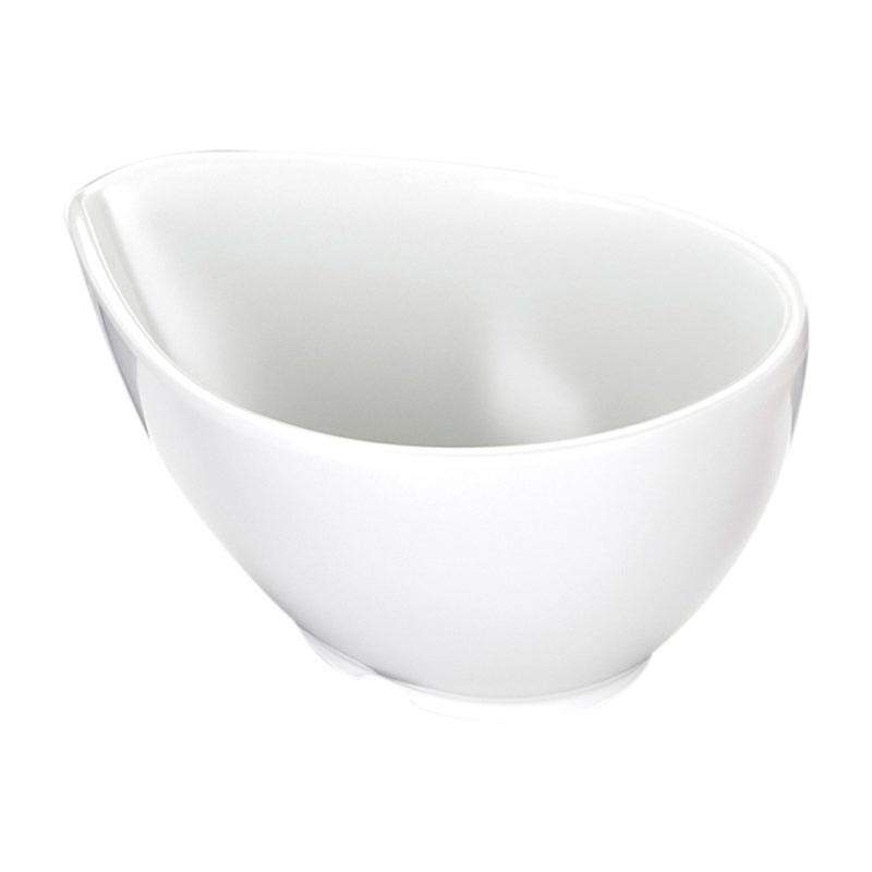 Biradlı BRD-516404 Açık Büfe Minimal Sos Tabağı, 10.5x7.5x4.5 cm, Beyaz — Biradlı