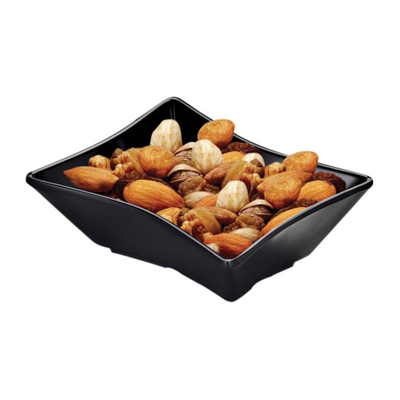 Biradlı BRD-516504 Açık Büfe Minimal Sos Tabağı, 11.5x7x4 cm, Siyah — Biradlı
