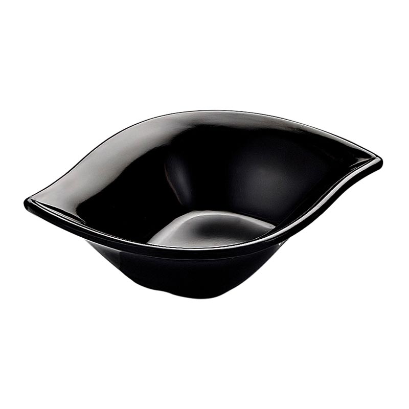 Biradlı BRD-517703 Melamin Minimal Oval Sunum Tabağı, 9x8x2 cm, Siyah — Biradlı