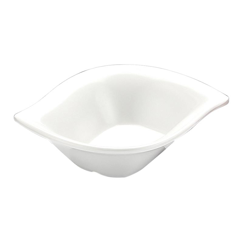Biradlı BRD-517703 Melamin Minimal Oval Sunum Tabağı, 9x8x2 cm, Beyaz — Biradlı