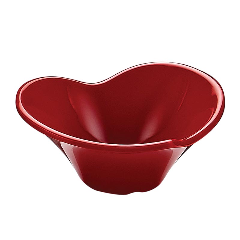 Biradlı BRD-517803 Çiçek Melamin Sunum Tabağı, 8x7x3 cm, Kırmızı — Biradlı